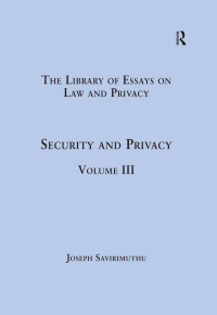 Imagen de portada: Security and Privacy 1st edition 9781409444879