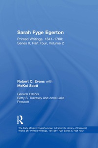 Cover image: Sarah Fyge Egerton 1st edition 9780754631163