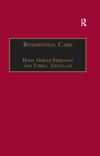 Cover image: Residential Care 1st edition 9780754640981