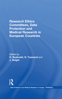 Cover image: Research Ethics Committees, Data Protection and Medical Research in European Countries 1st edition 9780754643500