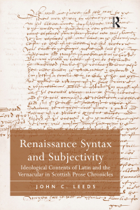 Imagen de portada: Renaissance Syntax and Subjectivity 1st edition 9780754658122