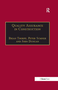 Omslagafbeelding: Quality Assurance in Construction 2nd edition 9781138263185