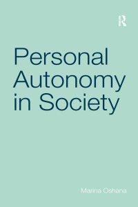 Cover image: Personal Autonomy in Society 1st edition 9780754656708