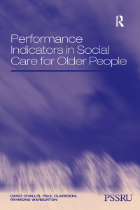 Imagen de portada: Performance Indicators in Social Care for Older People 1st edition 9780754647447