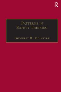 Cover image: Patterns In Safety Thinking 1st edition 9780754613220