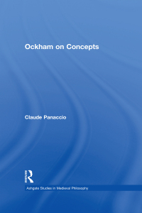 Imagen de portada: Ockham on Concepts 1st edition 9780754632283