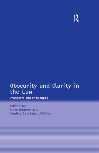 Cover image: Obscurity and Clarity in the Law 1st edition 9781138275508