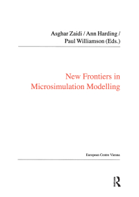 Cover image: New Frontiers in Microsimulation Modelling 1st edition 9780754676478