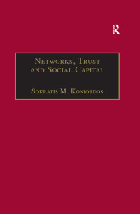 Cover image: Networks, Trust and Social Capital 1st edition 9780754636366