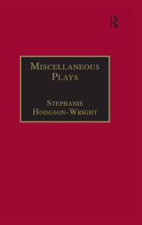 Cover image: Miscellaneous Plays 1st edition 9780754602217