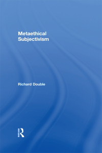 Cover image: Metaethical Subjectivism 1st edition 9781138263017