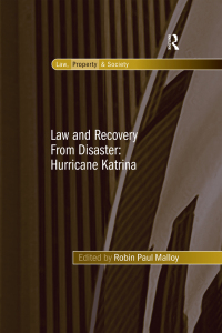 Titelbild: Law and Recovery From Disaster: Hurricane Katrina 1st edition 9780754675006