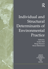 表紙画像: Individual and Structural Determinants of Environmental Practice 1st edition 9780754632177