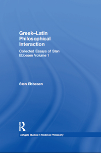 Imagen de portada: Greek–Latin Philosophical Interaction 1st edition 9780754658375