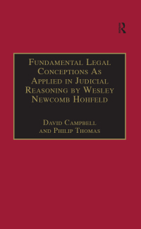 Imagen de portada: Fundamental Legal Conceptions As Applied in Judicial Reasoning by Wesley Newcomb Hohfeld 1st edition 9781855216686