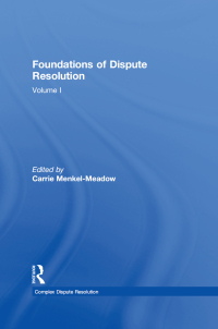 Cover image: Foundations of Dispute Resolution 1st edition 9780754627968