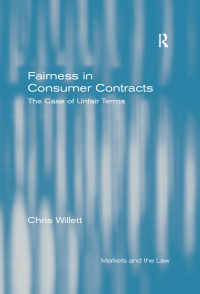Imagen de portada: Fairness in Consumer Contracts 1st edition 9781138252479