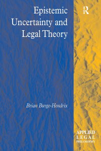 Titelbild: Epistemic Uncertainty and Legal Theory 1st edition 9780754675211