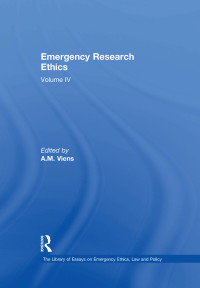 表紙画像: Emergency Research Ethics 1st edition 9781409446811