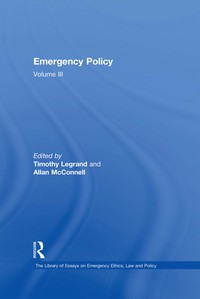 صورة الغلاف: Emergency Policy 1st edition 9781409440772