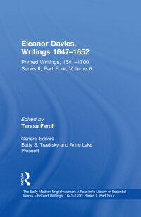 Imagen de portada: Eleanor Davies, Writings 1647–1652 1st edition 9780754662280