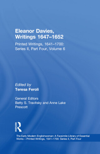 Omslagafbeelding: Eleanor Davies, Writings 1647�1652 1st edition 9781032918044