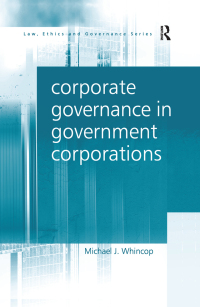 Imagen de portada: Corporate Governance in Government Corporations 1st edition 9781138277830