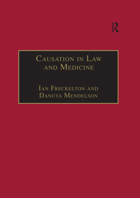 Imagen de portada: Causation in Law and Medicine 1st edition 9780754622048