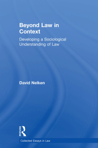 Cover image: Beyond Law in Context 1st edition 9780754628026
