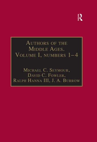 Cover image: Authors of the Middle Ages. Volume I, Nos 1–4 1st edition 9780860784661
