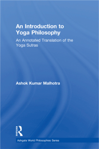 Cover image: An Introduction to Yoga Philosophy 1st edition 9780367787479