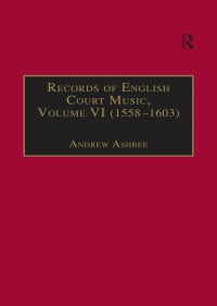 Titelbild: Records of English Court Music 1st edition 9780859678599