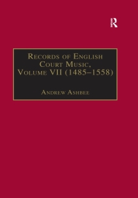 Imagen de portada: Records of English Court Music 1st edition 9781138278639