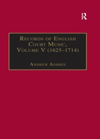 صورة الغلاف: Records of English Court Music 1st edition 9780859678582