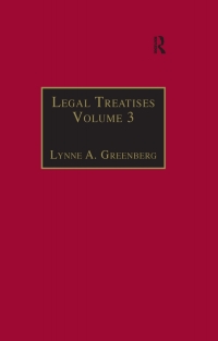 Cover image: Legal Treatises 1st edition 9780754631132