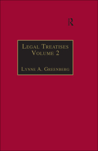 Cover image: Legal Treatises 1st edition 9780754630173