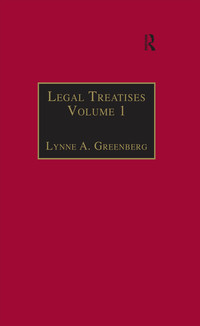 Omslagafbeelding: Legal Treatises 1st edition 9780754606093