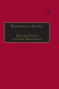 Imagen de portada: Restorative Justice 1st edition 9780754621478