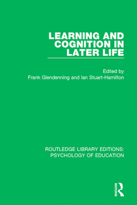 Cover image: Learning and Cognition in Later Life 1st edition 9781138285583