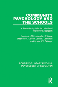 Imagen de portada: Community Psychology and the Schools 1st edition 9781138285460
