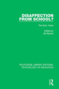 Cover image: Disaffection from School? 1st edition 9781138284135
