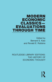 Cover image: Modern Economic Classics-Evaluations Through Time 1st edition 9781138282681