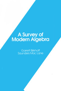 Cover image: A Survey of Modern Algebra 1st edition 9781568814544