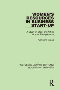 Imagen de portada: Women's Resources in Business Start-Up 1st edition 9781138280182
