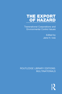 Omslagafbeelding: The Export of Hazard 1st edition 9781138242890