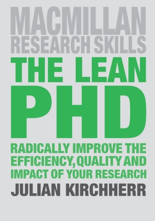 Cover image: The Lean PhD 1st edition 9781352002829