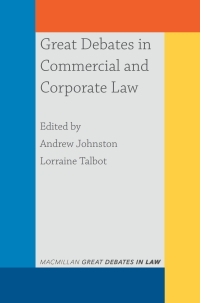 Immagine di copertina: Great Debates in Commercial and Corporate Law 1st edition 9781352009316
