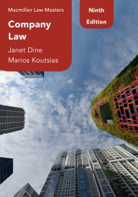 Cover image: Company Law 9th edition 9781352010008