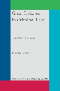 表紙画像: Great Debates in Criminal Law 4th edition 9781352010237