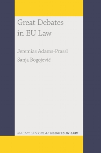 Imagen de portada: Great Debates in EU Law 1st edition 9781352012415